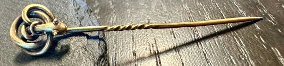 14k artistically coiled Snake stickpin Victorian - image 3