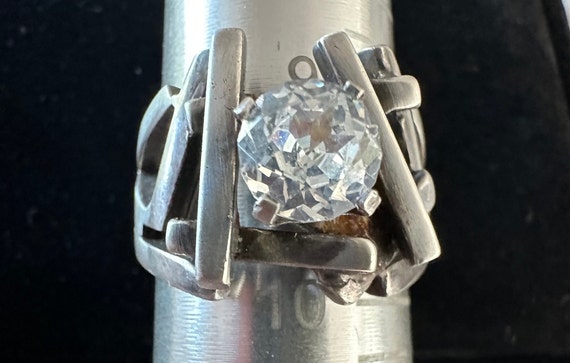 Sterling ring Modernist(constructivism)-unique st… - image 7