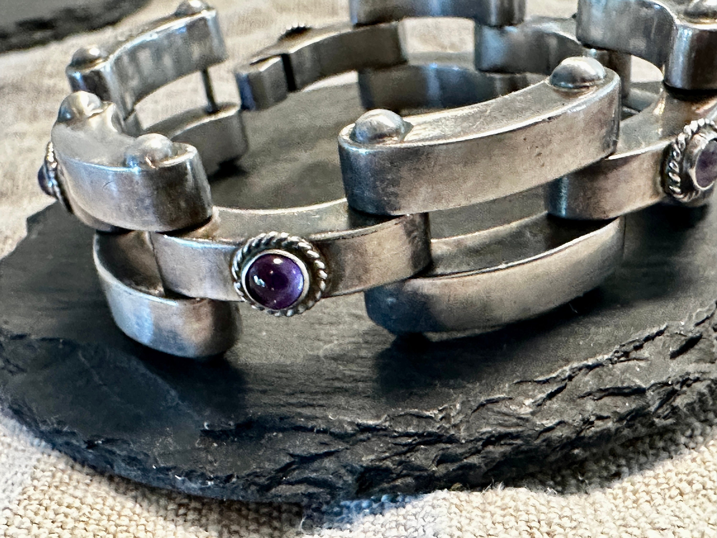 MEXICO Silver 925 Vintage ブレスレット 76g