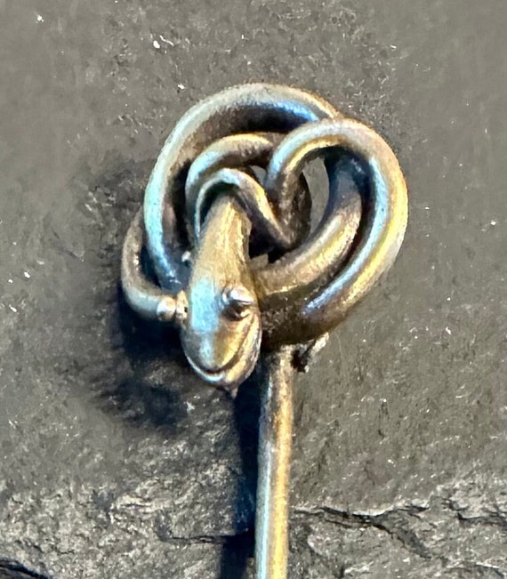 14k artistically coiled Snake stickpin Victorian - image 8