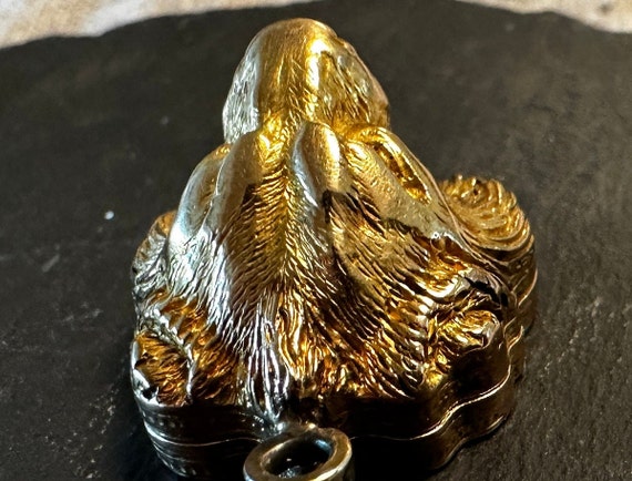 14K Victorian incredible Lion Locket- sculpted in… - image 6
