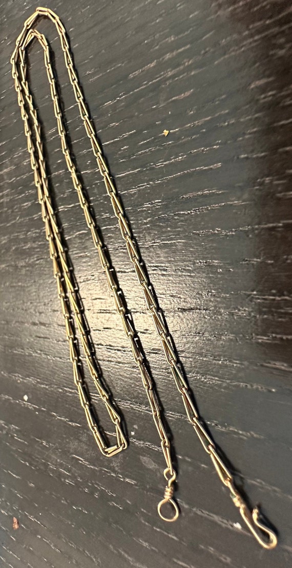 14k solid gold intriguing link chain very delicat… - image 5