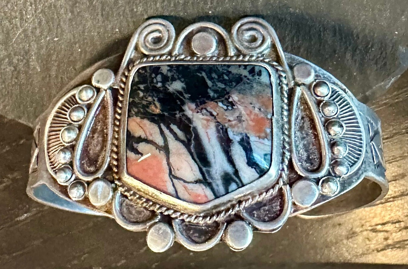 Early Silver Petrified Wood Fred Harvey Era Exceptional Native