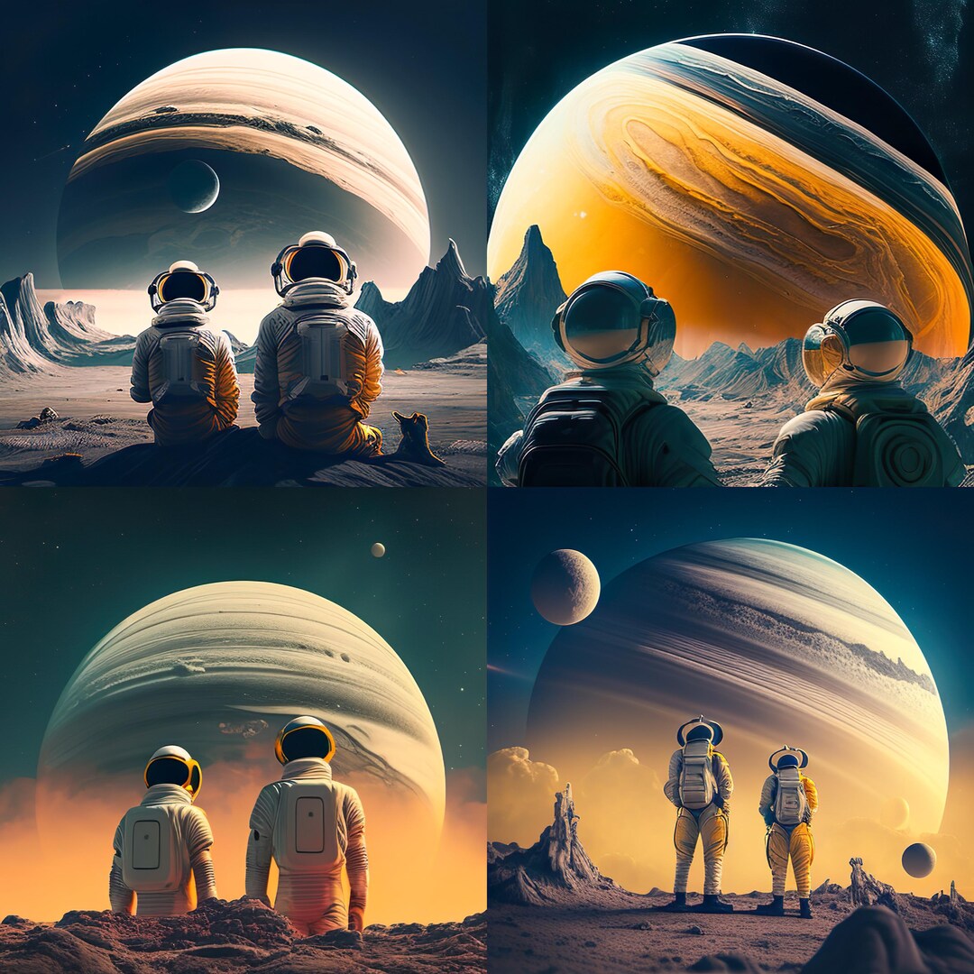Interstellar Space Couple | Lost in Space Together Art Poster (4K ...