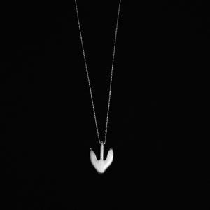 Tryzub Pendant Necklace Ukrainian Trident Silver Minimalism Bold Symbol