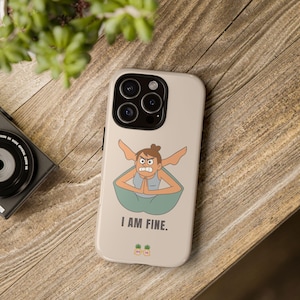 Funny Yoga iPhone Case: Sarcastic Yogi &#39;I Am Fine&#39; Humor Accessory