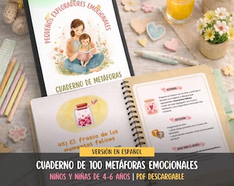 Cuaderno de Educación Emocional Infantil | 100 Metáforas + Guía para Adultos | PDF Imprimible