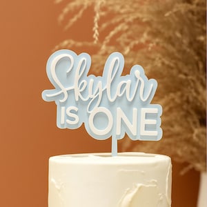 3D Acrylic Custom Name Cake Topper, Boho First Birthday Party, Personalized Name, First Birthday, 1st birthday, Double Layered Cake Decor