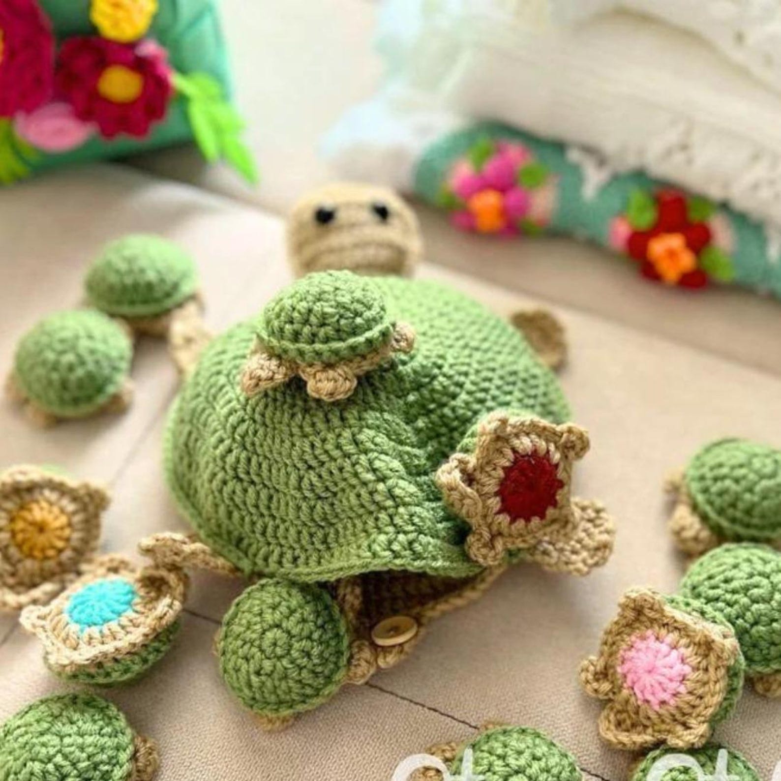 Turtle Memory Game Crochet Pattern - English PDF - Original Design - Etsy