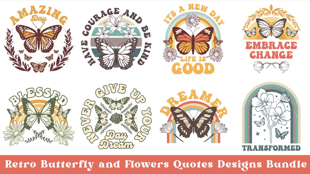 Butterfly Quote Wall Art Print: Inspirational Home Decor (digital ...