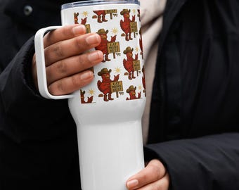Eat More Beef Travel Mug: Funny Farmhouse Humor, Insulated Stainless Steel