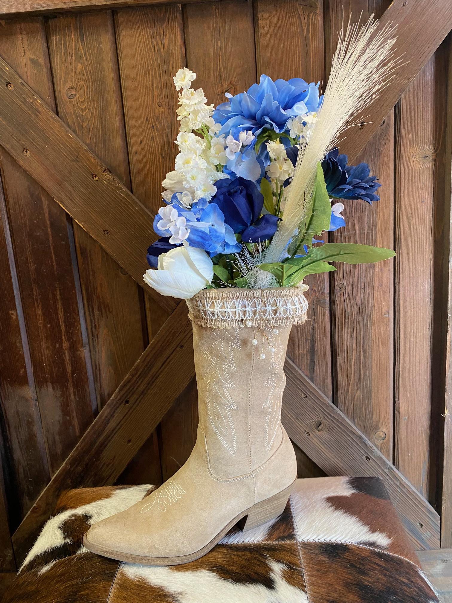 Cowboy Boot Floral Arrangement: Choose One I've Made or Customize