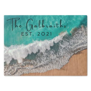 Personalized Couple Glass Cutting Board: Custom Kitchen Decor