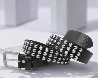 Unisex Punk Rock Accessoire Nieten Goth Cone Nieten Gürtel