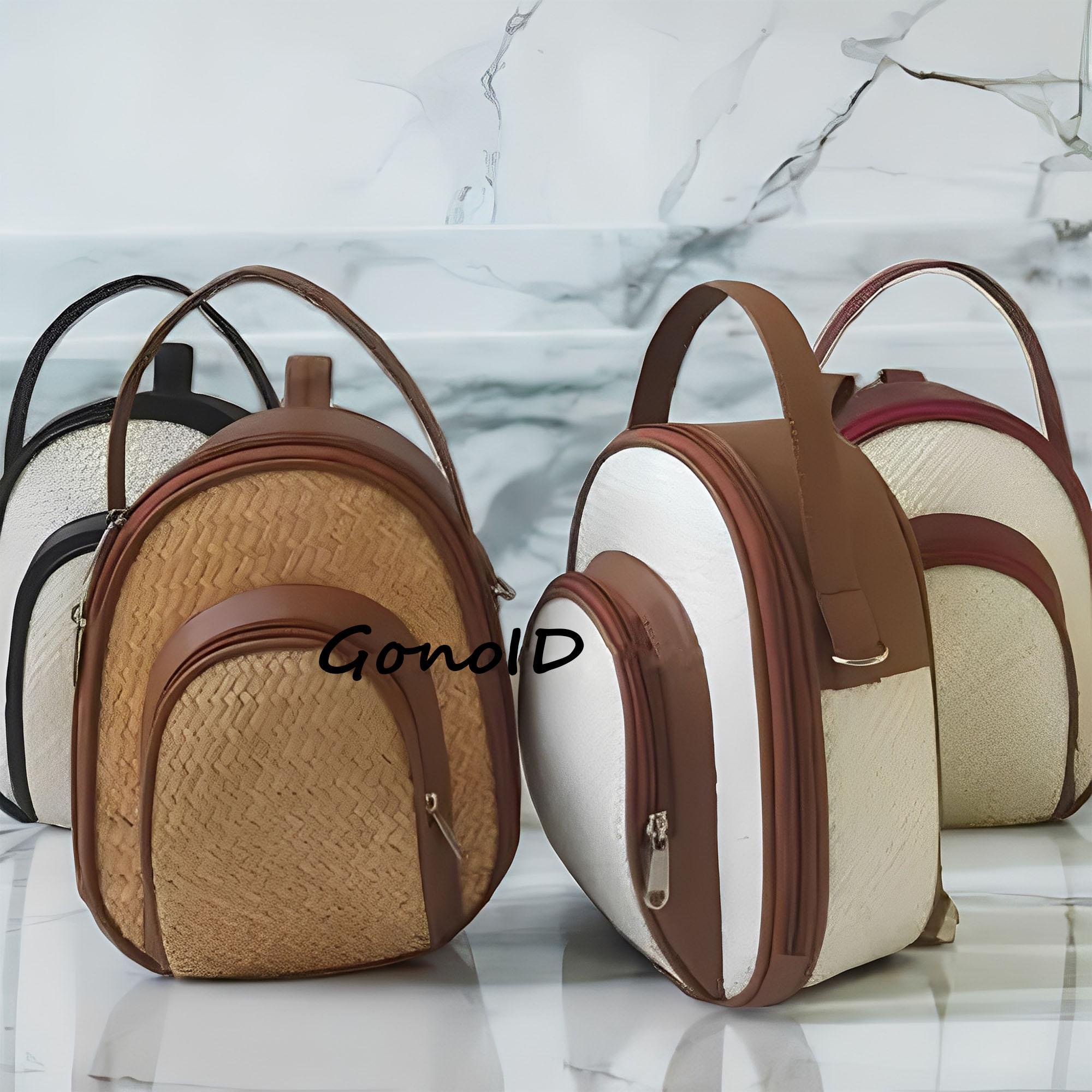 リュック・バックパック Handwoven Backpack using Pandan Leaves Multi-functional Woven Rucksack, Eco-friendly Pandanus Daypack
