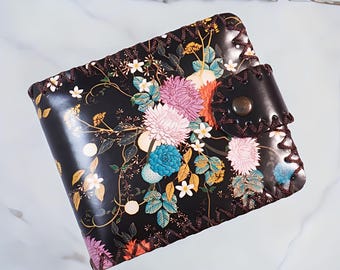 Handmade Female Retro Wallet, Elegant Retro Wallet, Handmade Retro Purse, Unique Vintage Art Wallet, Artistic Women's Wallet