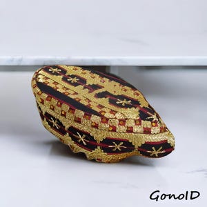 Indonesian Tapis Manuk Meghem Peci Cap, Handcrafted Songkok Hat, Authentic Indonesian Songkok, Unique Islamic Headwear for Men