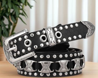 Punk High Street Canvas Belt 3.5cm Wide Web Belt with Buckle Unisex Goth Emo