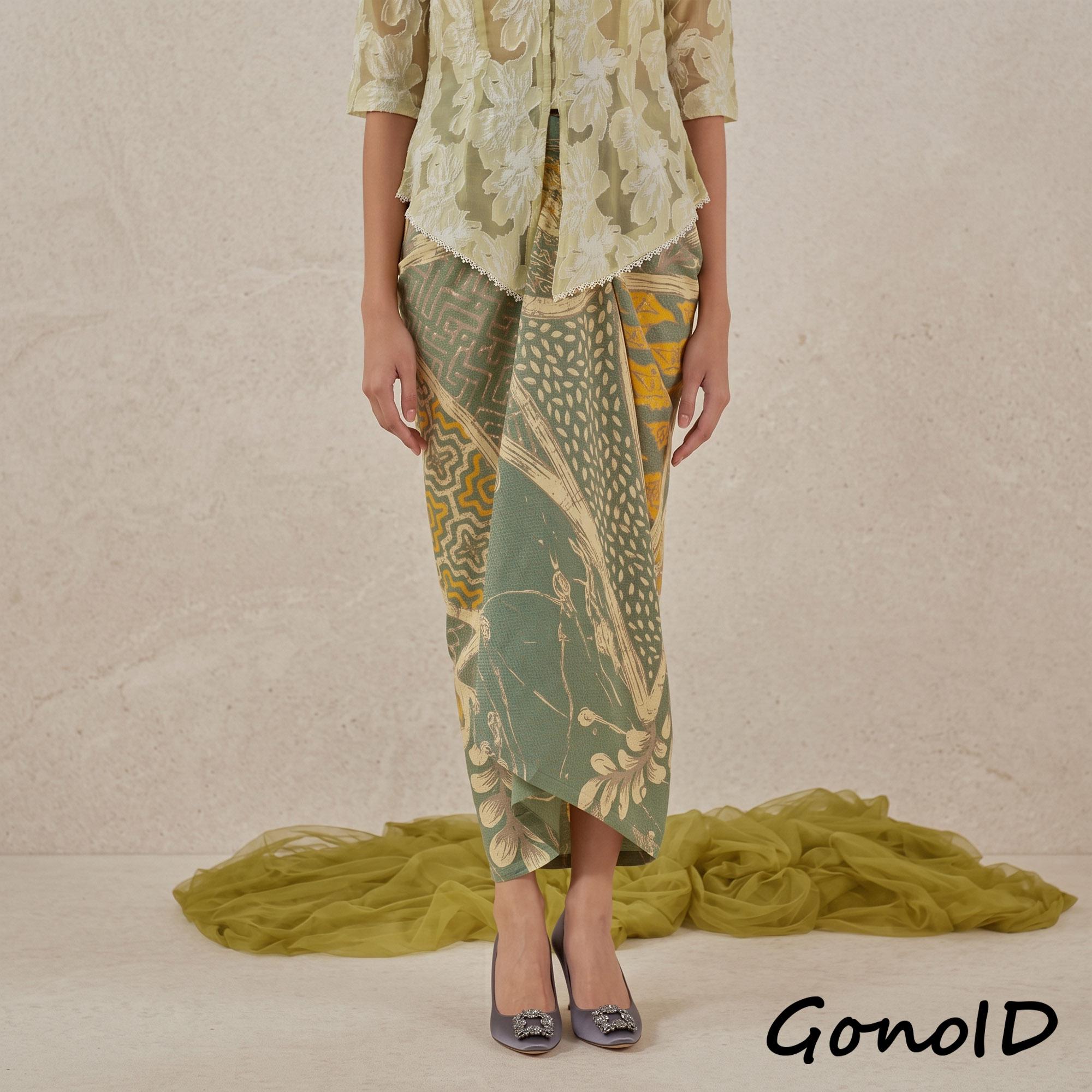Honowun Batik Wrap Skirt, Indonesian Cotton Sarong Maxi, Women Skirt