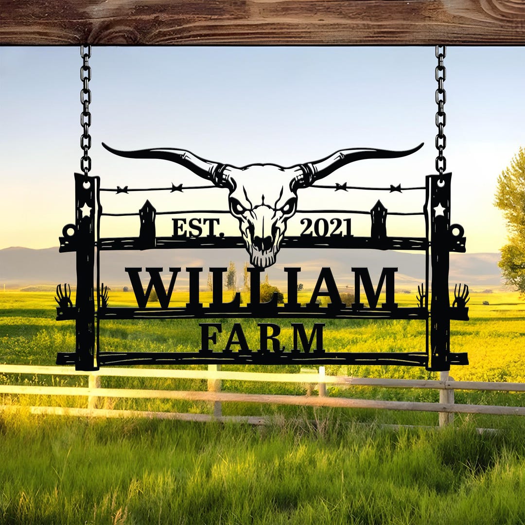 Personalized Farm Metal Sign – Custom Ranch Name Western Wall Decor - Etsy