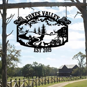 Personalized Farm House Metal Entrance Sign, Custom Metal Ranch Name Sign, Family Name Metal Sign, Best Anniversary Gift, Gift For Family