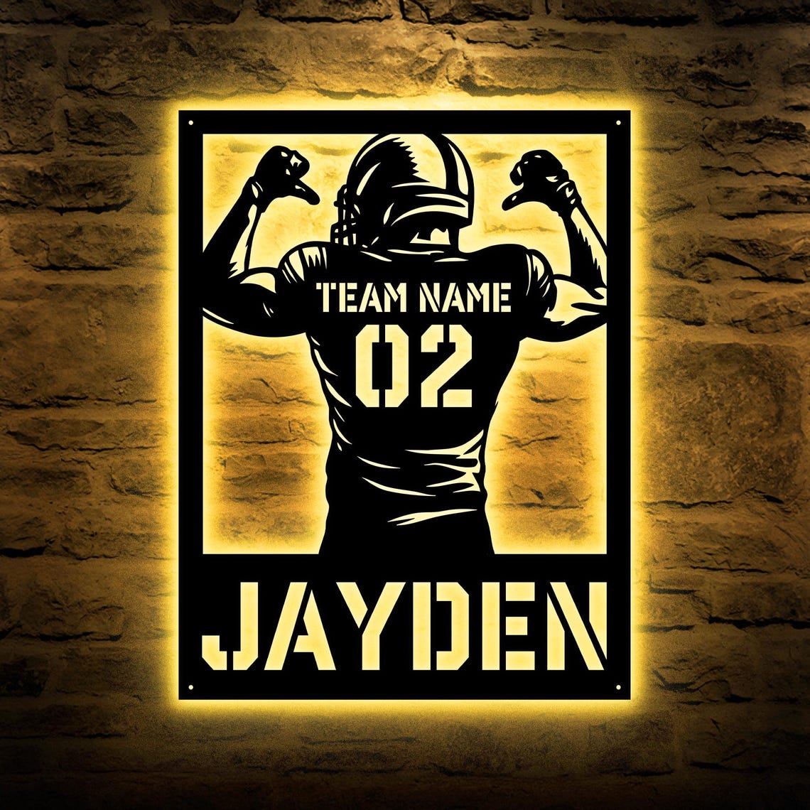 Football Player Sign Examples Personalized Football Sign - Football Player Gift, Personalized ...