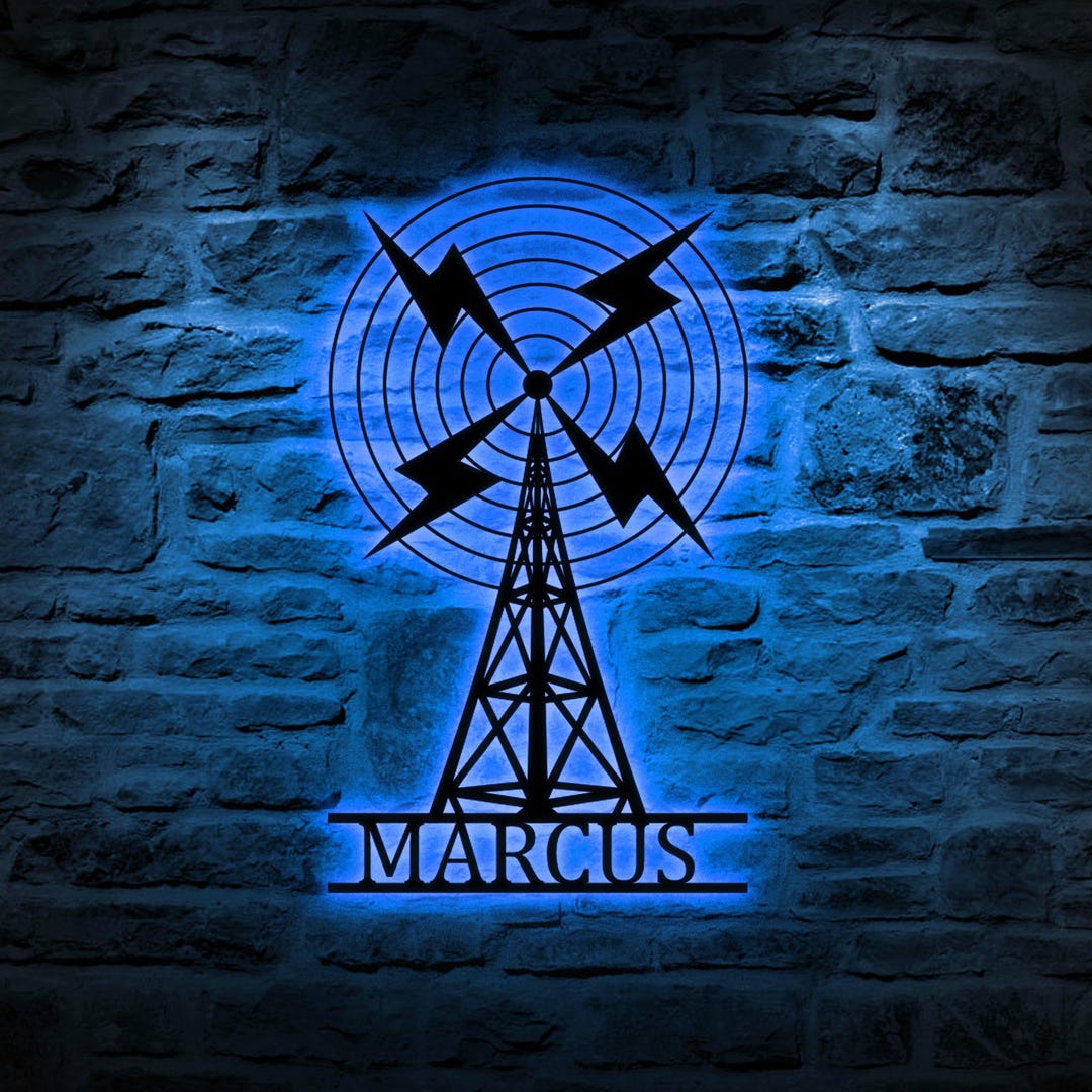 Personal Call Sign Custom Ham Radio Metal Sign With LED Light and Personalized Call Sign ...