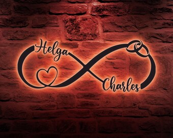 Personalized Wedding Anniversary Sign, Custom Engagement Metal Art with Date
