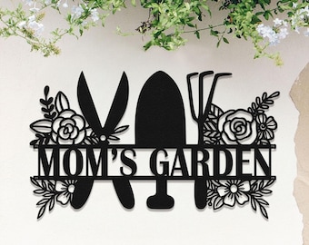 Custom Metal Garden LED Sign, Personalized Garden Wall Art Sign, Garden or Greenhouse Decor, Personalized Metal Sign, Grandma's Garden Sign