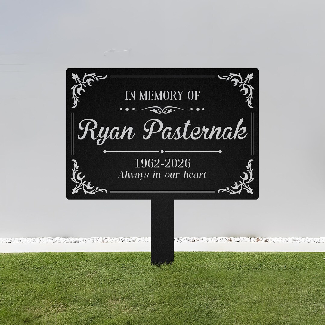 Custom Memorial Tree Metal Sign, Personalized Garden Grave Marker ...