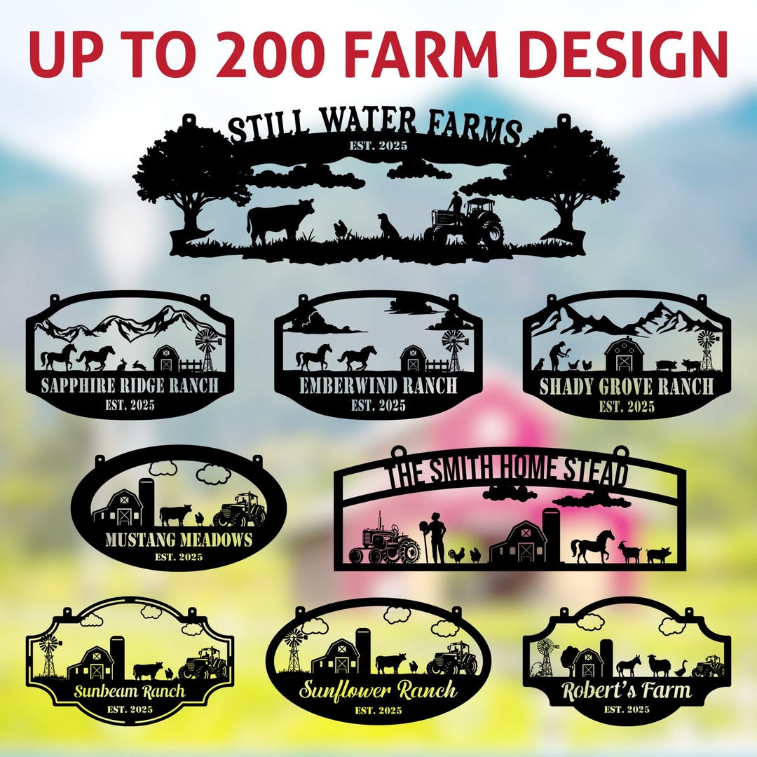 Personalized Metal Farm Sign, Custom Every Farm Sign, Large Farm Sign ...