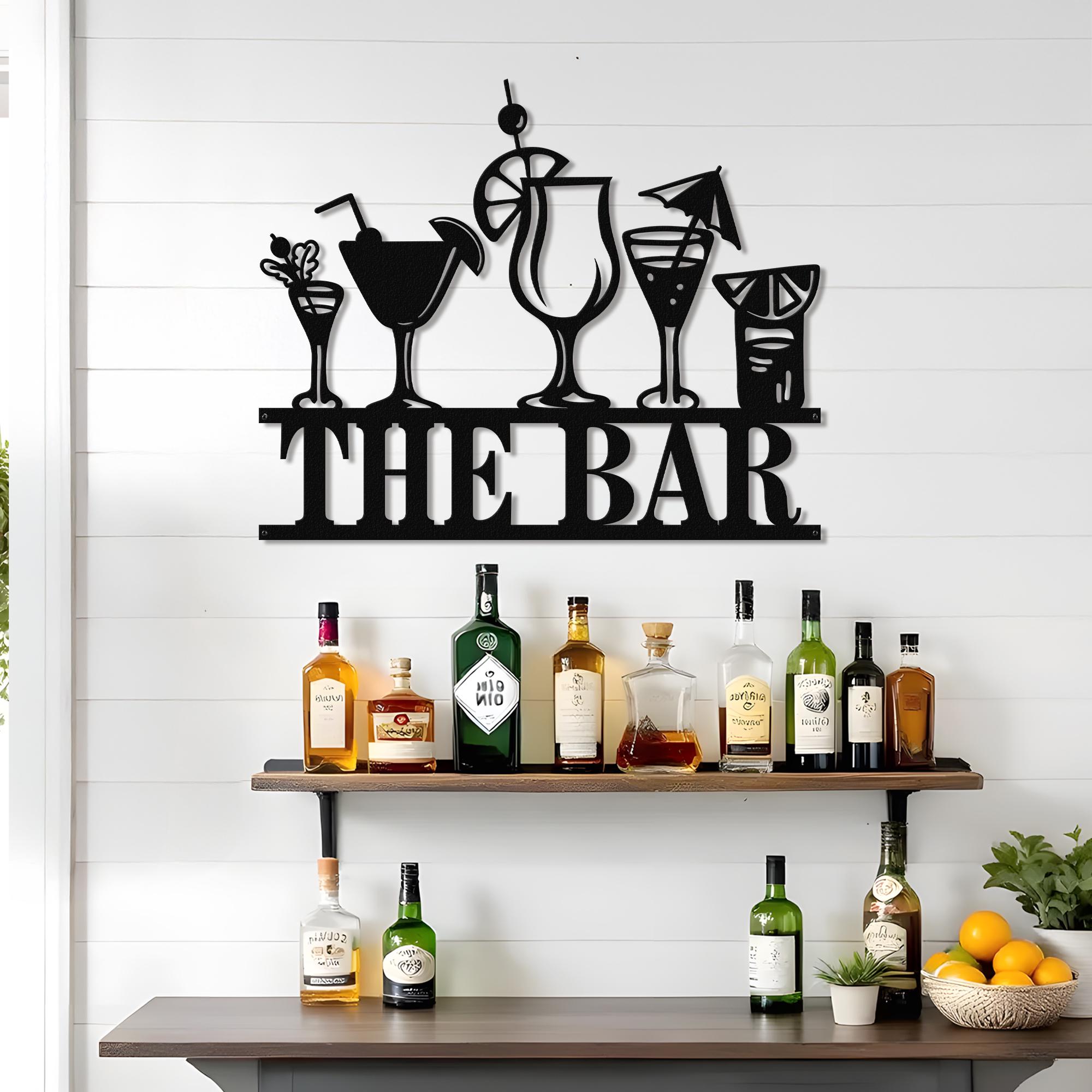 Custom Metal Bar Sign for Home Bar or Pub With Personalized Name Design ...