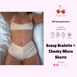 Mini Bralette + Micro Cheeky Shorts PDF Sewing Pattern