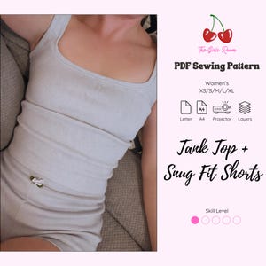 Basic Tank and Snug Shorts Women PDF Sewing Pattern