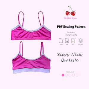 Scoop Bralette PDF Sewing Pattern women's