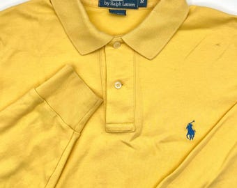 Vintage 90s Polo Ralph Lauren Purple Long-sleeve Polo - Nineties