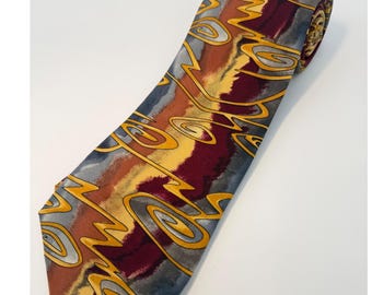 Vintage Grateful Dead Electric First Set Silk Tie Mens Abstract Psychedelic 0827