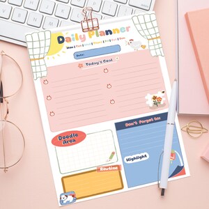 Kawaii Daily, Weekly, Monthly Planner Set (A4/A5 Printable PDFs)
