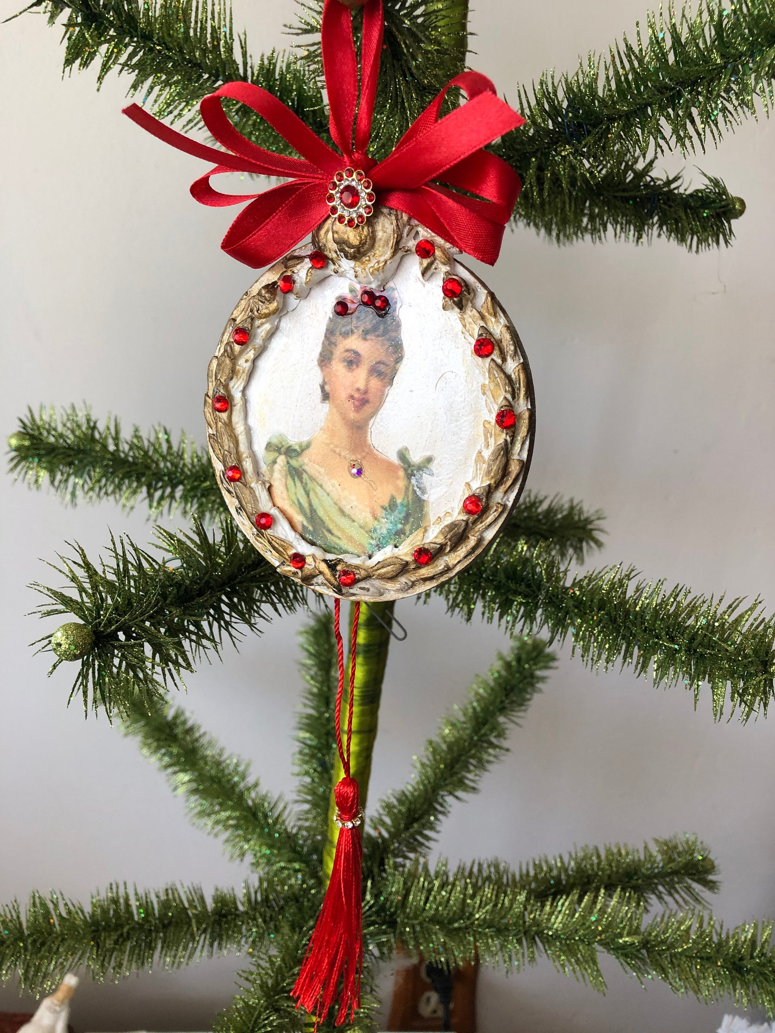 Rhinestone French Ladies Ornaments Rococo Ladies Ornaments Etsy