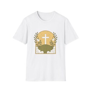 Faith-Inspired Graphic Tee, Unisex Softstyle T-Shirt for Daily Wear, Inspirational Top for Church, Casual Gift, Spiritual Apparel