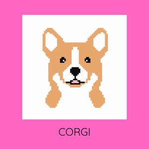 Corgi Needlepoint Pattern, Dog Portrait Ornament (PDF Download)
