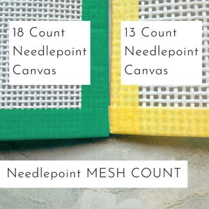 18 Mesh Needlepoint Canvas | Zweigart Deluxe Mono Canvas | Blank Needlepoint Canvas | Needlepoint Supplies | DIY Needlepoint Design image 2