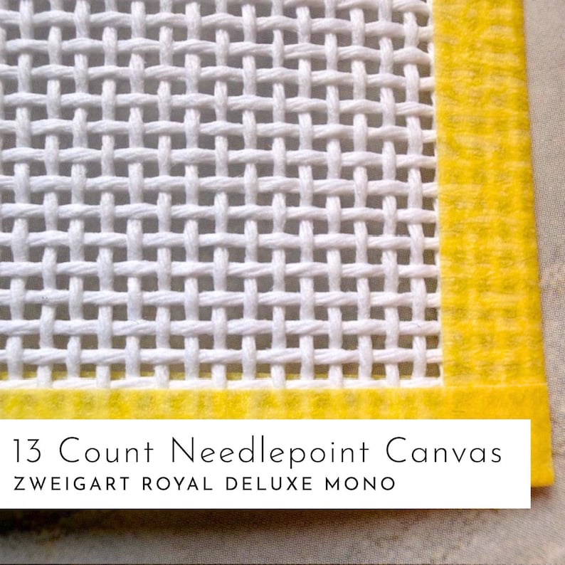 18 Mesh Needlepoint Canvas | Zweigart Deluxe Mono Canvas | Blank Needlepoint Canvas | Needlepoint Supplies | DIY Needlepoint Design image 5