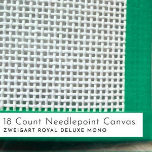 18 Mesh Needlepoint Canvas | Zweigart Deluxe Mono Canvas | Blank Needlepoint Canvas | Needlepoint Supplies | DIY Needlepoint Design image 4
