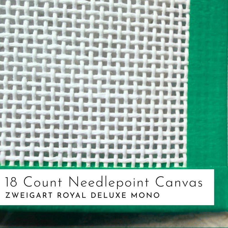 18 Mesh Needlepoint Canvas | Zweigart Deluxe Mono Canvas | Blank Needlepoint Canvas | Needlepoint Supplies | DIY Needlepoint Design image 4