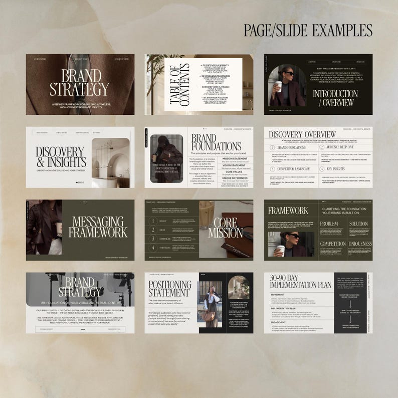 Brand Strategy Workbook | Editable Canva Template | Luxury Client ...