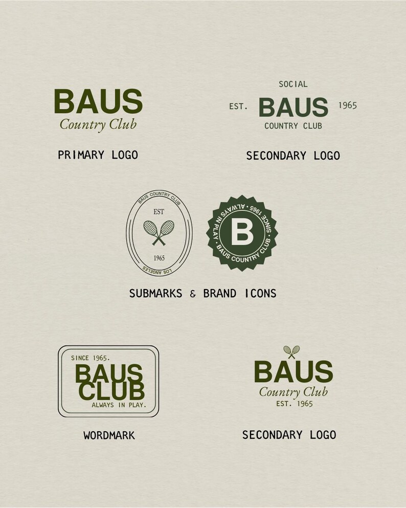 Altes Geld Logo-Kit | Vorgefertigt & Bearbeitbar in Canva | Luxuriöses Grünes Brand Kit mit 6 Logos, Schriften, Palette, Richtlinien | Kleinunternehmer-Branding Bild 2