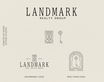 Semi Custom Luxury Real Estate Logo Design • Realtor Branding Kit • Personalized Business Logo • Canva Editable Brand Identity