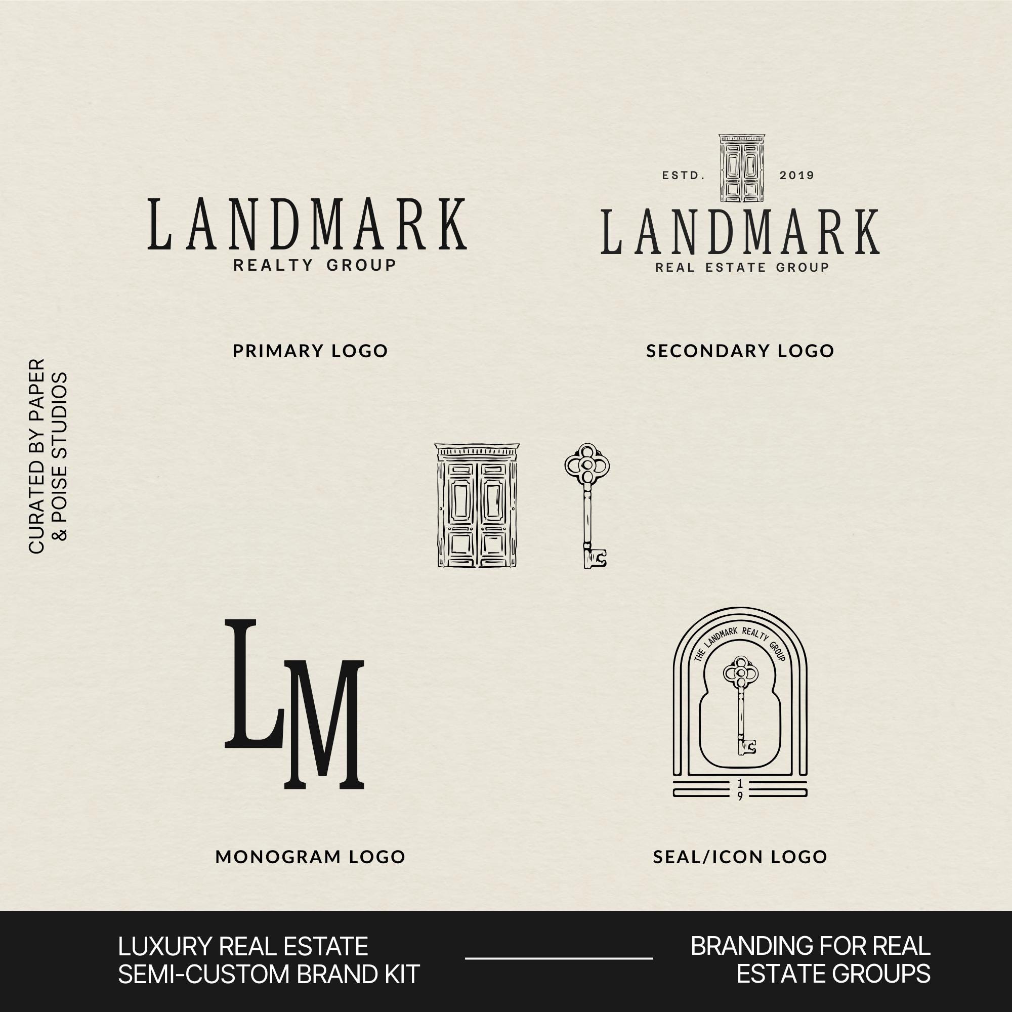 Luxury Real Estate Brand Kit | Heritage Old Money Canva Branding for ...