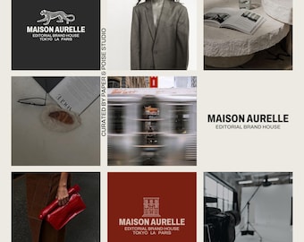 Semi-Custom Personalized Brand Logo Kit | Old Money Editorial Branding | Premade Custom Logos for Businesses, Coaches & Creative Studios